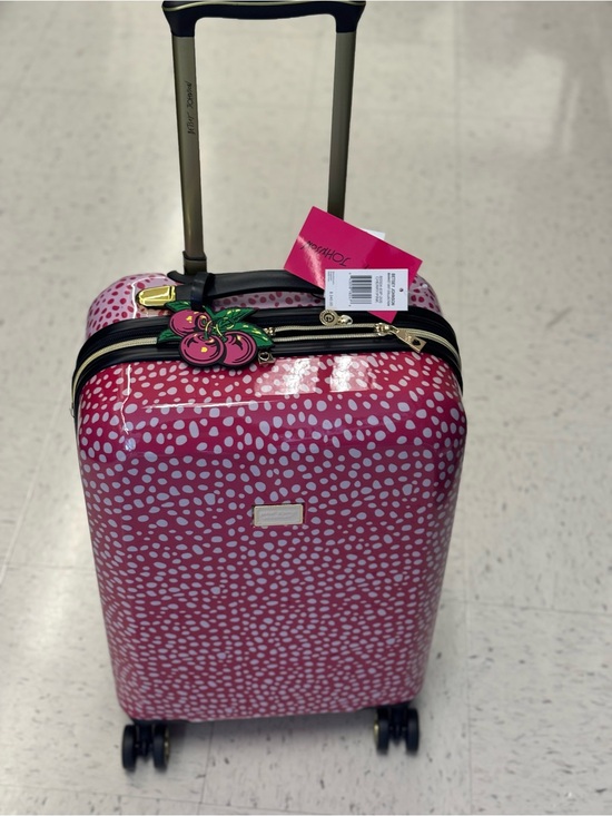 Betsey Johnson Handbags - Polka Dot Pink Hardshell Carry-On Luggage 21”